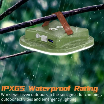 MOSLIGHTING 캠핑 랜턴 강력한 손전등, 휴대용 USB 충전식 텐트 램프, IPX65 방수 선물 세트, 15600mAh, 80W