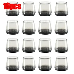 Silicone Chair Leg Protectors with Felt Pads - Scratch - Free, Easy Glide, Noise - Reducing Furniture Caps (4/24 Pack) - L(30mm - 45mm) (16pcs - Black)