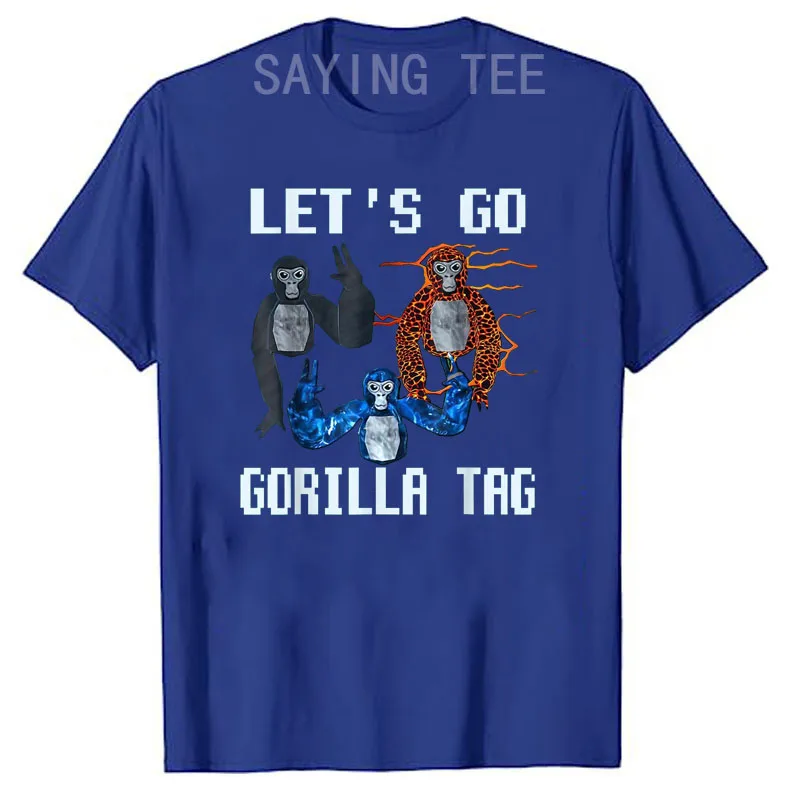 Playful Gorilla Tag VR Gamer T-Shirt - Fun Animal Print Graphic Tee for Teens and Adults
