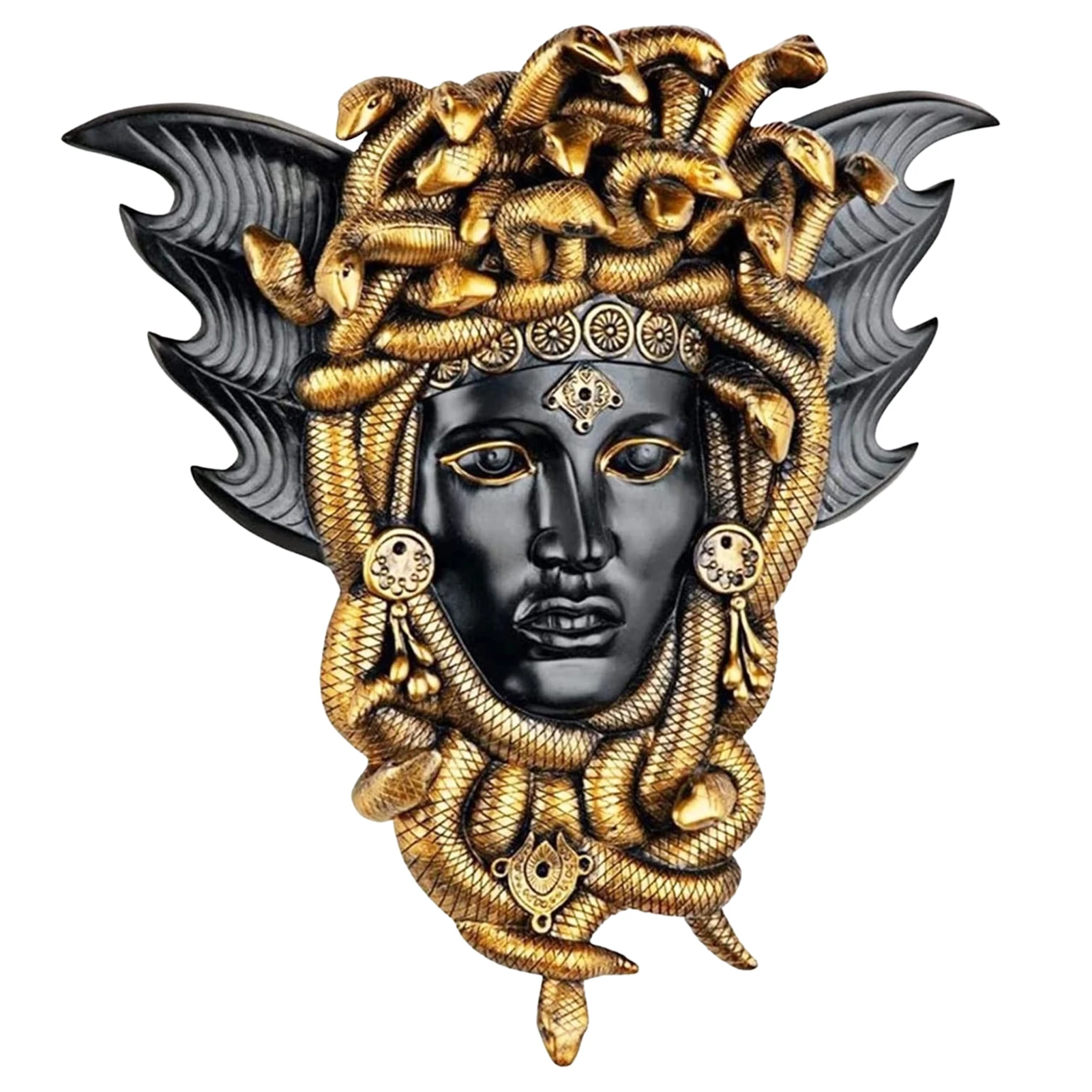 Medusa Snake Head Sculpture Medusa Statue Golden Furniture Decoration Greek Mythology Snake Hair