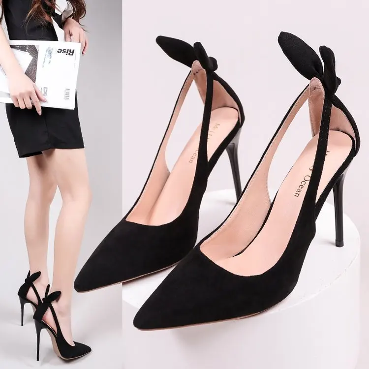 Stylestry Pointed Toe Stylish Black Pumps For Women & Girls