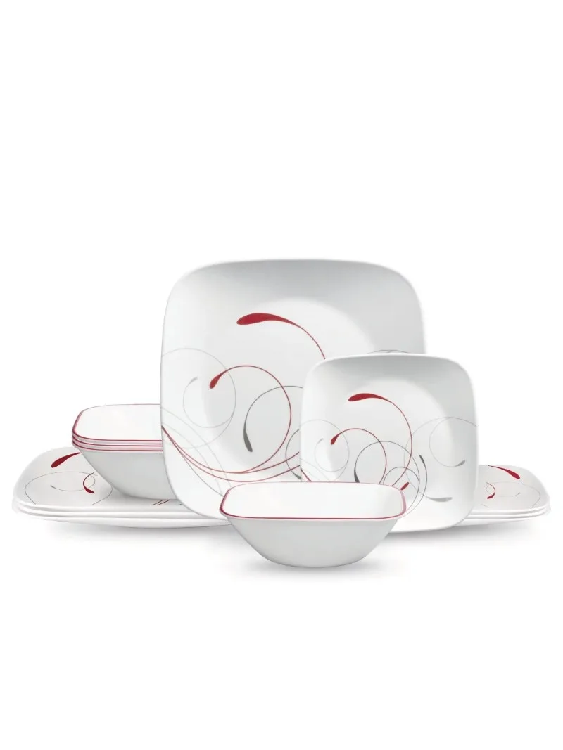 

Corelle Splendor, Square, 12 Piece, Dinnerware Set