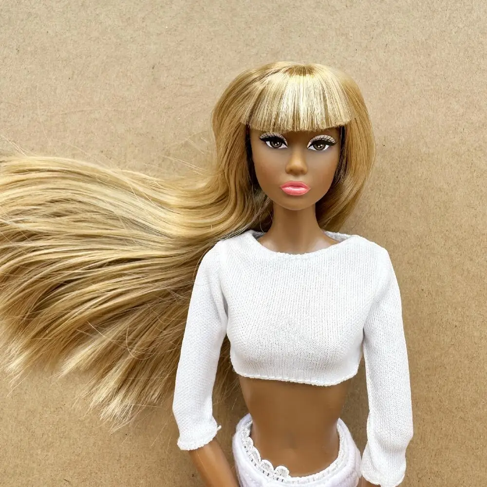 1/6 Scale Fashion PP Doll Figures With Bang Movable Joints Solid Collectible Doll For Kids And Collectors