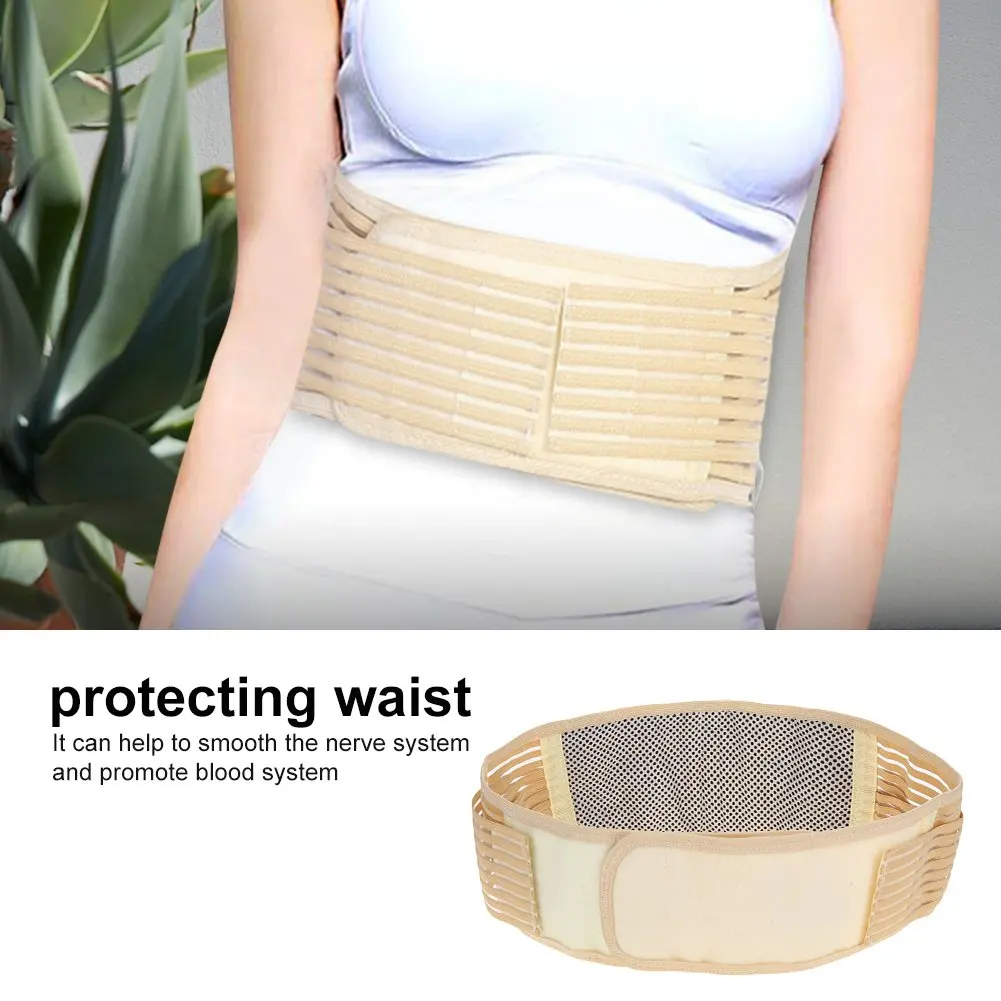 1Pcs Self-Heating Lumbar Back Support Belt, Anti Fatigue Spine Injury Prevention Back Waist Brace Belt Band Support Protector BEST SELLERS
