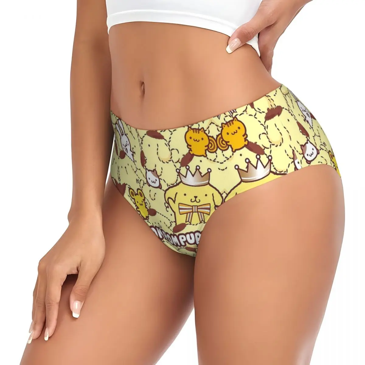 Pom Pom Purin Cute Lovely Animes Brief Panties Women's Breathable Stretch Underwear