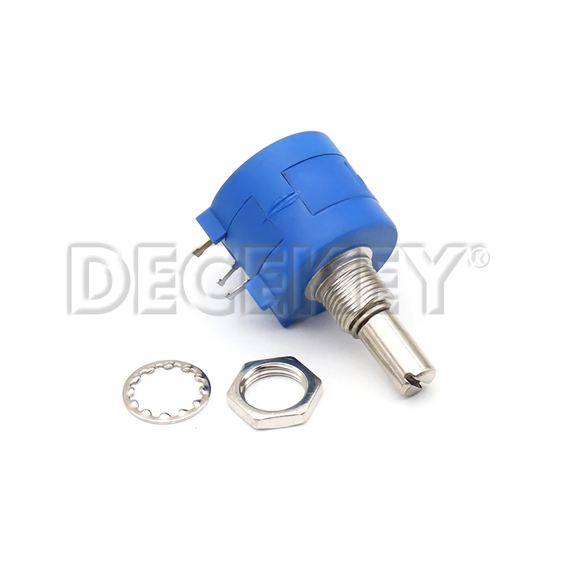 1Set 3590S Precision Multiturn 10k Potentiometer 10 Ring Adjustable Resistor Turns Counting Dial Rotary 6.35mm Knob