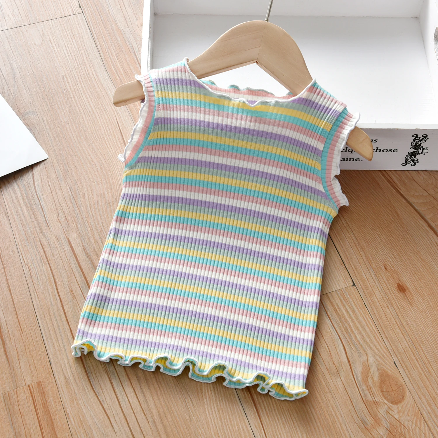 Kids Tops 1-7 Years Old 100% Cotton Tank Top