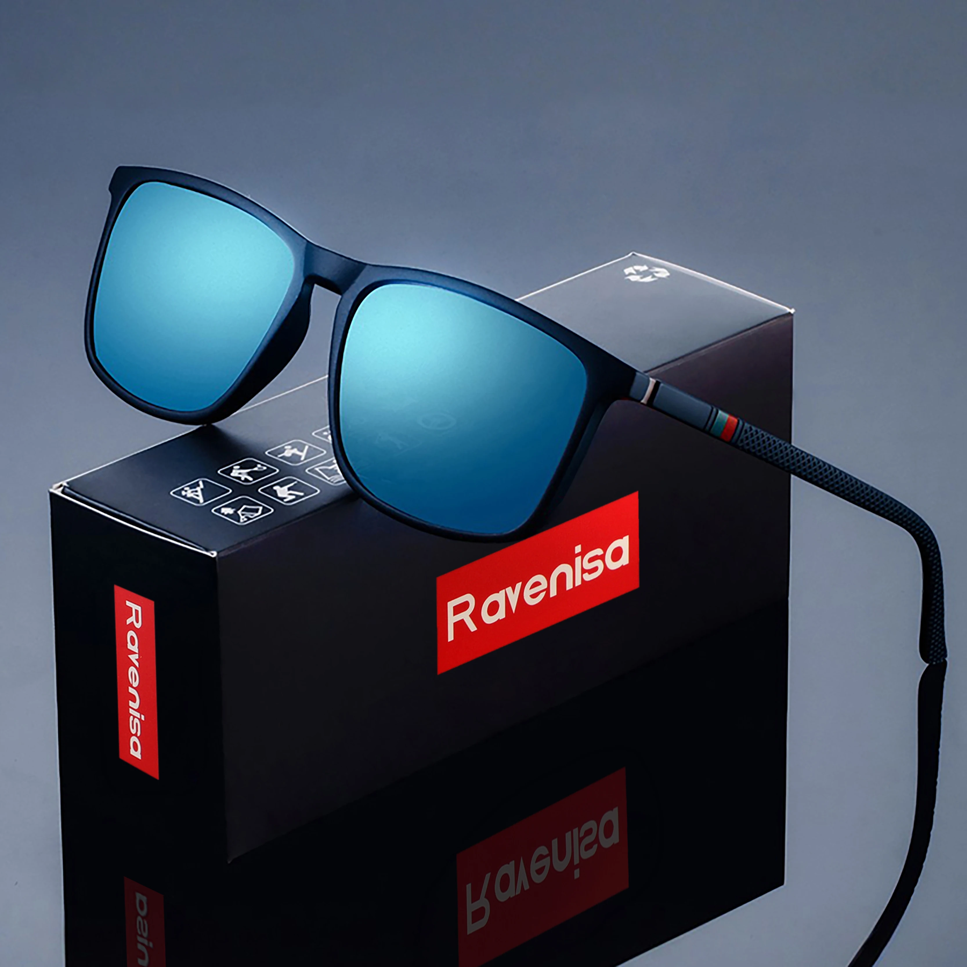 Ravenisa Quadratische Sonnenbrille 8
