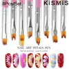 KISMIS 8Pcs Nail Art Petals Painting Pen Painting Drawing for Manicure Design Gel Brush Nail Art Brush Pen Stonego Nail Art Tool 1