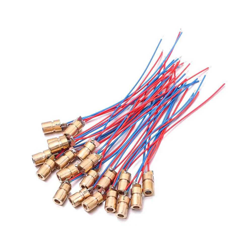 5/10pcs Laser Head Copper Head Red Sight 5 million Watt Dot Diode Module Adjustable
