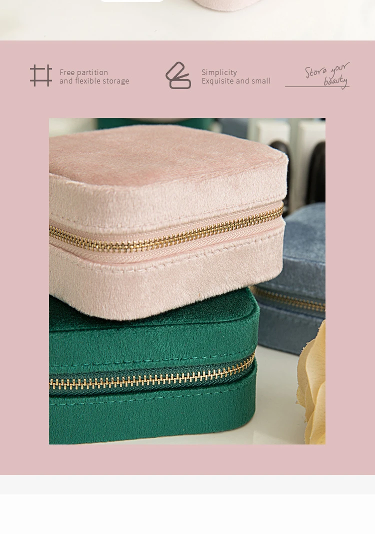 Jewelry Pouches 2023 Organizador De Caja De Terciopelo Portátil