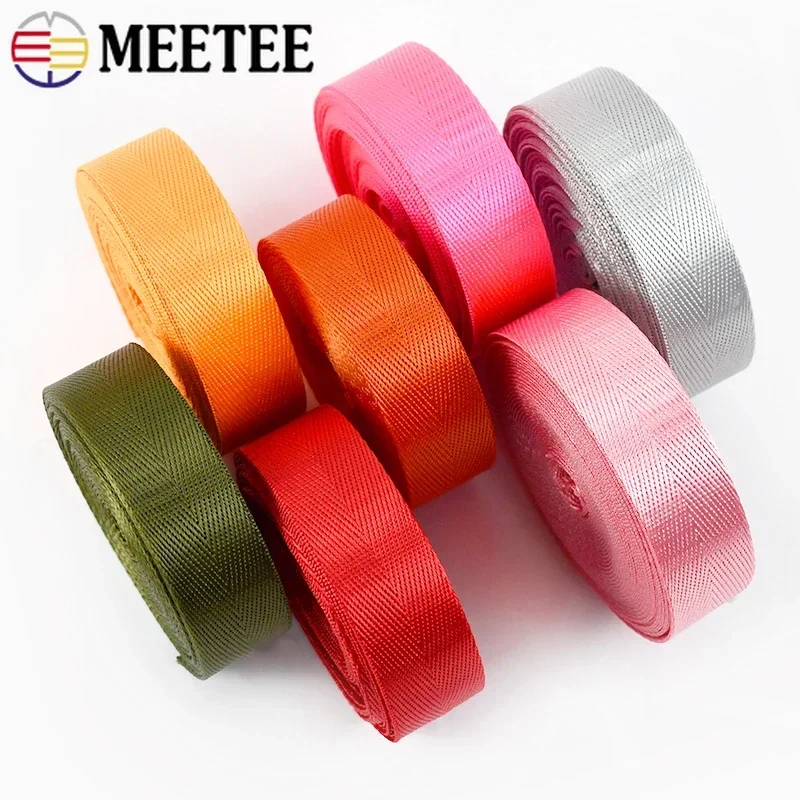Elegant Nylon Herringbone Webbing Tape for DIY Crafts & Sewing Accessories – 5M
