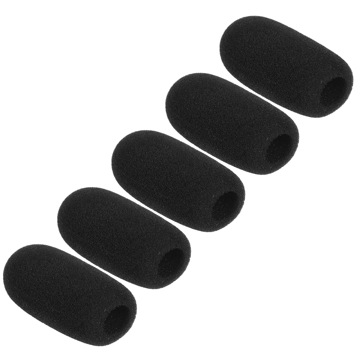 5pcs Mini Microphone Windscreens Mic Foam Covers for Lapel Headset Microphone Black Colors of Windscreens Accessories
