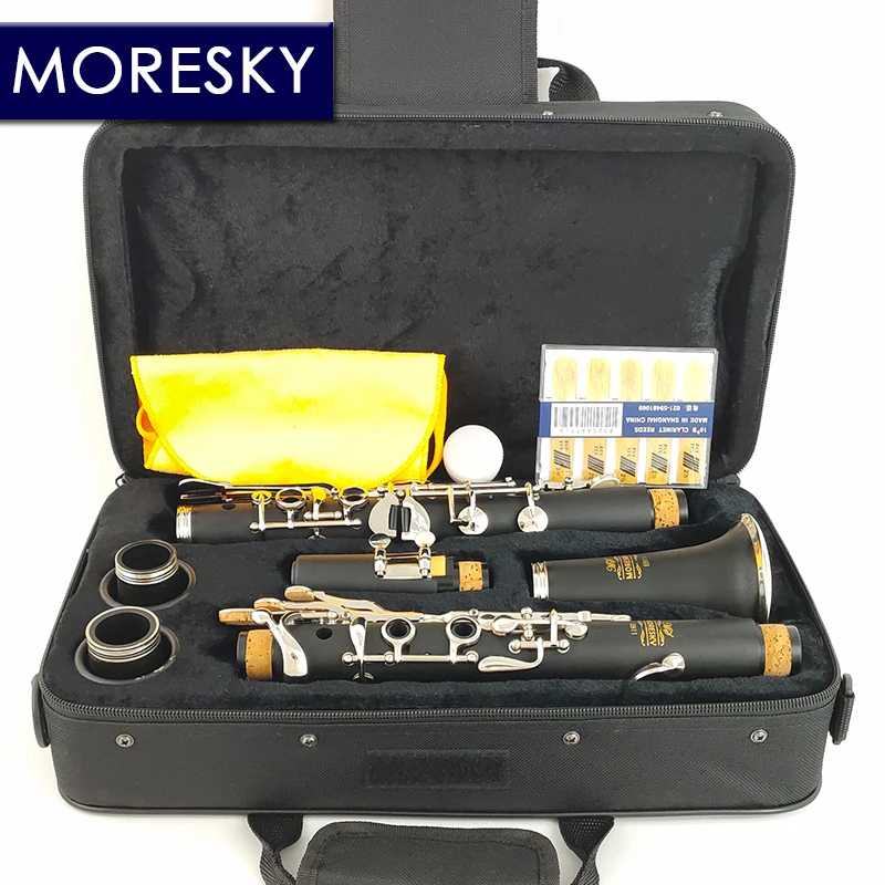 MORESKY-Oehler System Clarinet, A Tune Ebonite, Hard Rubber, 18Keys, E811