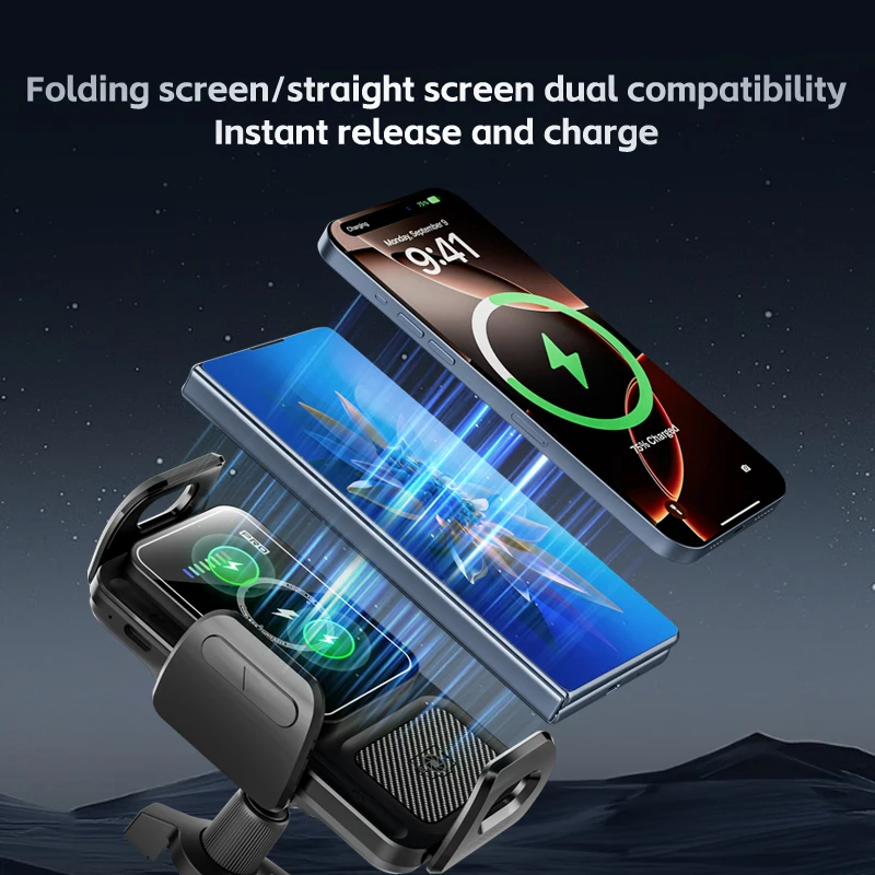 Universal Car Phone Holder Charging Stand with 360° Rotation