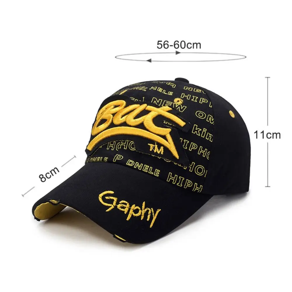 Fashion Broken Hole BAT Embroidery Hats Hip-hop Casual Baseball Hats Adjustable Sunscreen Hats Man Women Outdoor Sports