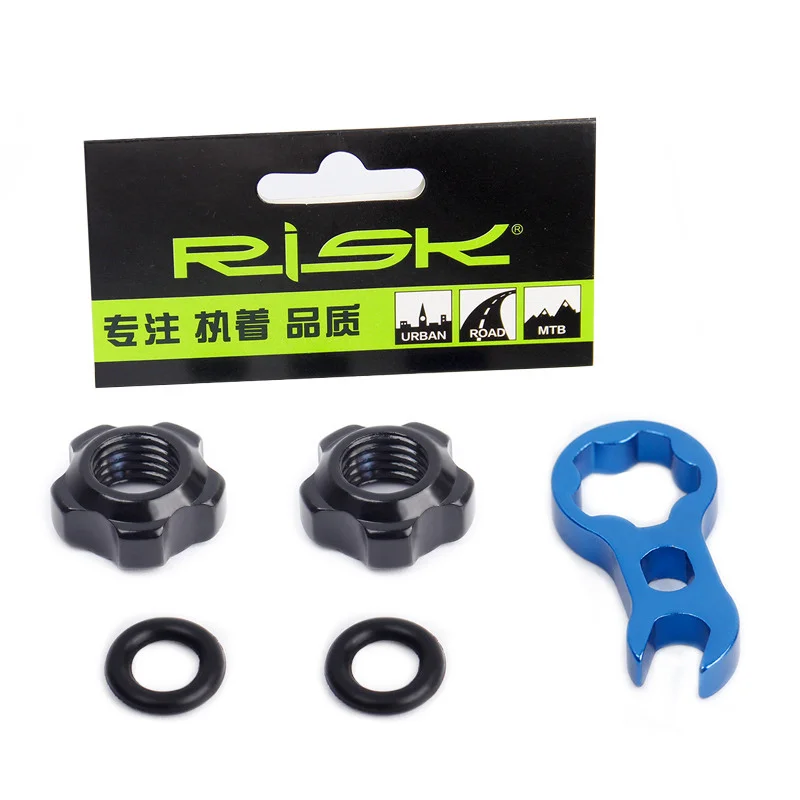 New Road Bicycle Valve Nut with Washer Valve Cap Set MTB Road