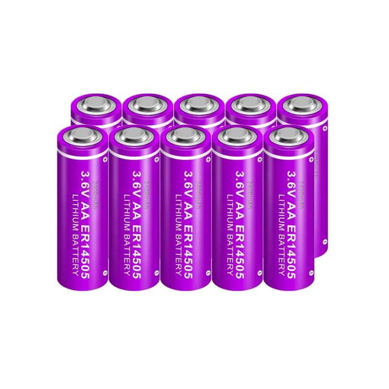 

10PCS ER14505 2400mah AA lithium Batteries Superior LR6 R6P Primary battery 3.6v For GPS Smoke alarms ETC water buoy