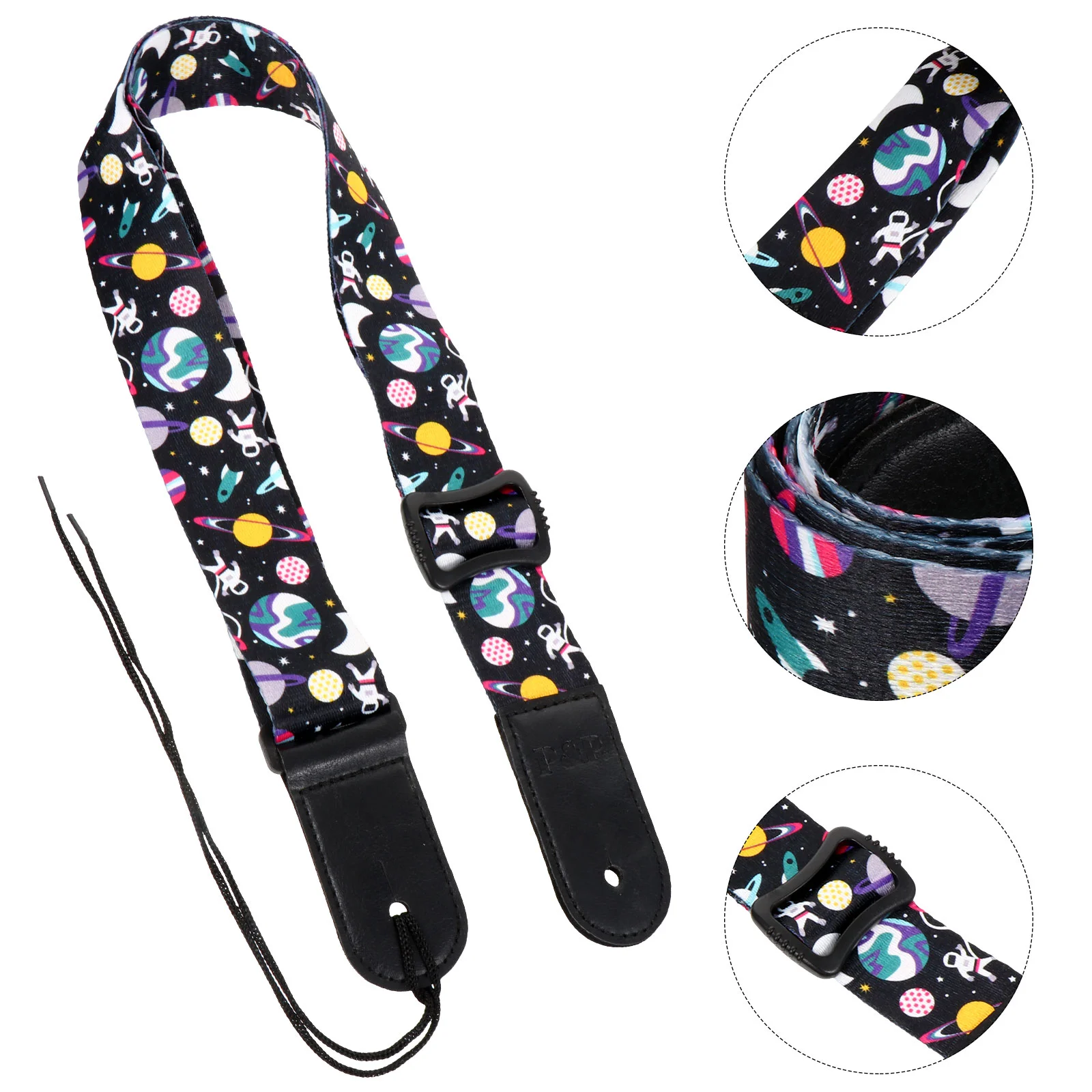 

Adjustable Guitar Strap Polyester Electric Guitar Strap Belt Acoustic Electric Bass Guitar Strap Replacement Space Design