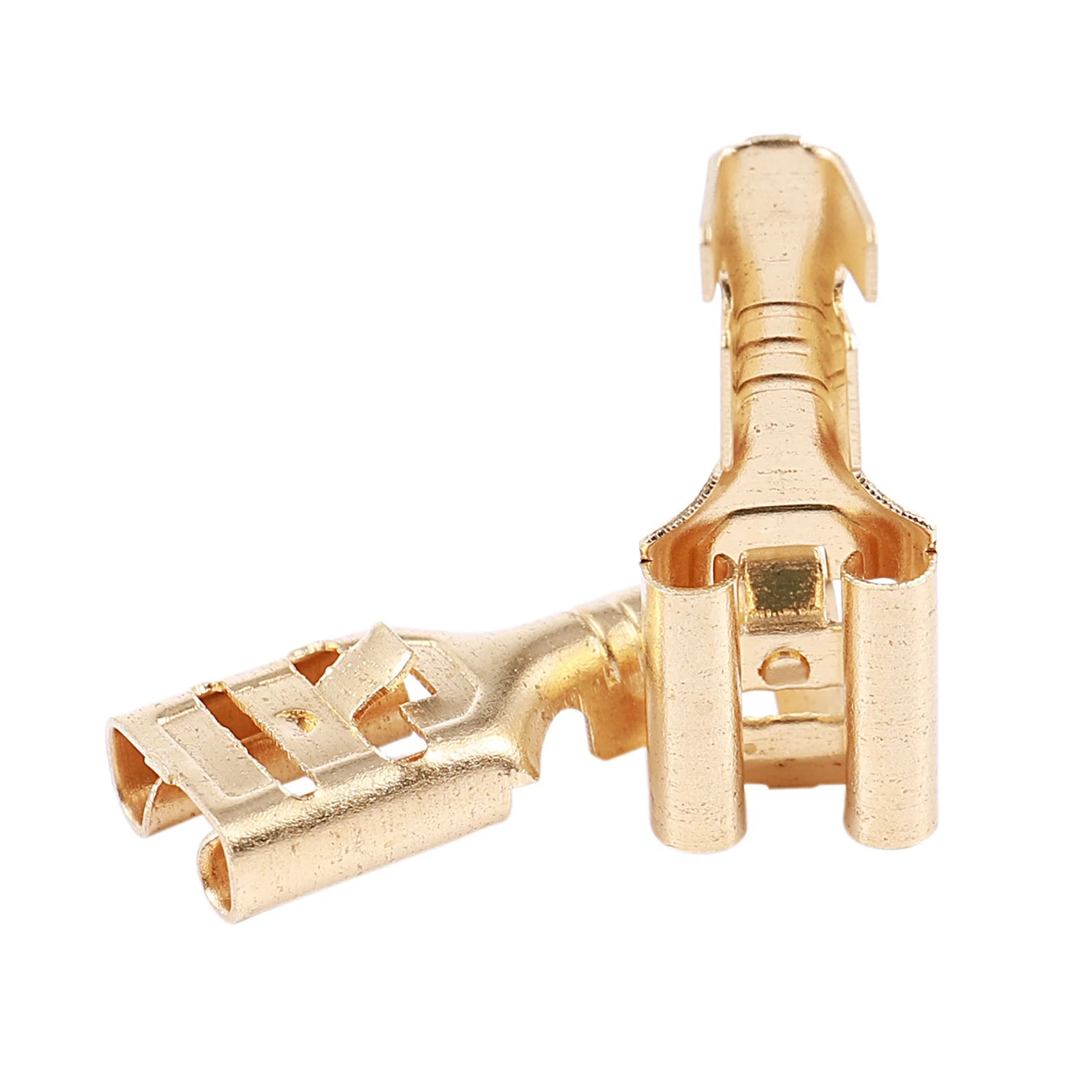 황동 6.3mm 커넥터 암형 스페이드 케이블 터미널, 80개