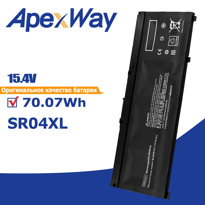 

Apexway SR04XL Аккумулятор для ноутбука HP OMEN 15-CE 15-CB 15-CE015DX 15-CB014ur TPN-Q193 TPN-Q194 TPN-C133 917724-855