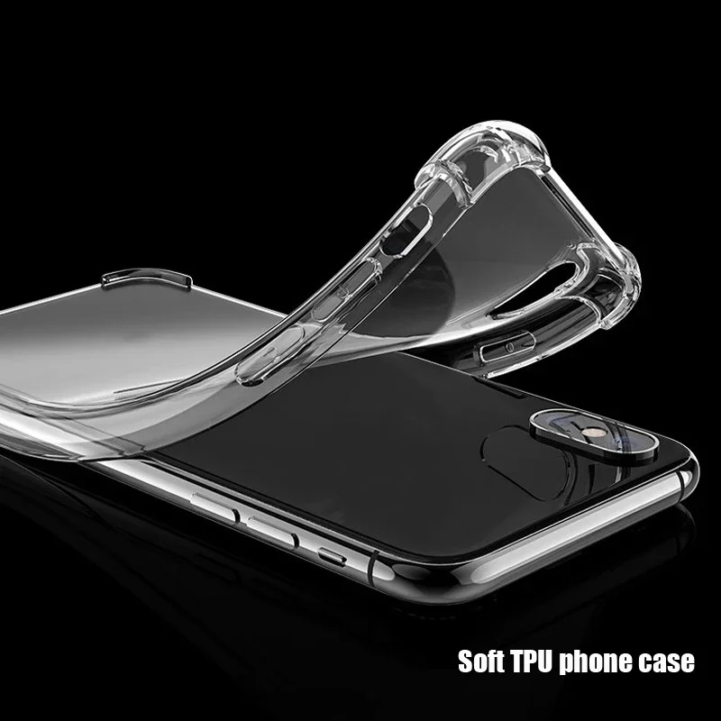 Shockproof Transparent Silicone Crossbody Lanyard Case - Soft Cover