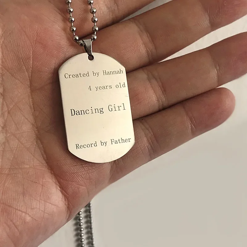 Personalized Stainless Steel Photo Name Necklace