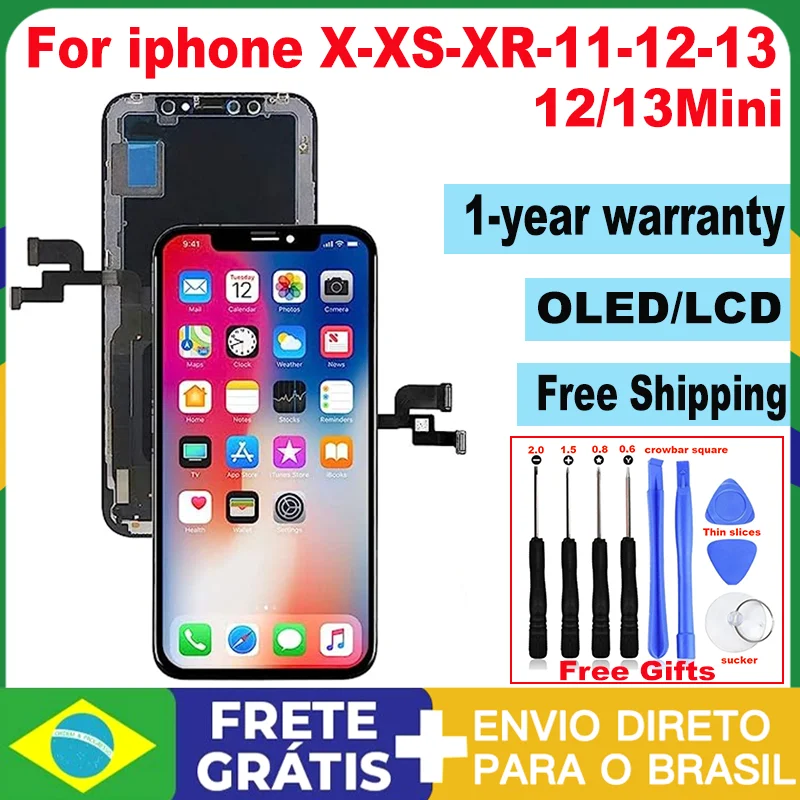 Pantalla De Reemplazo Completa Para IPhone X 5.8" - LCD FHD + Táctil + Marco, Compatible Con A1901/A1902/A1865