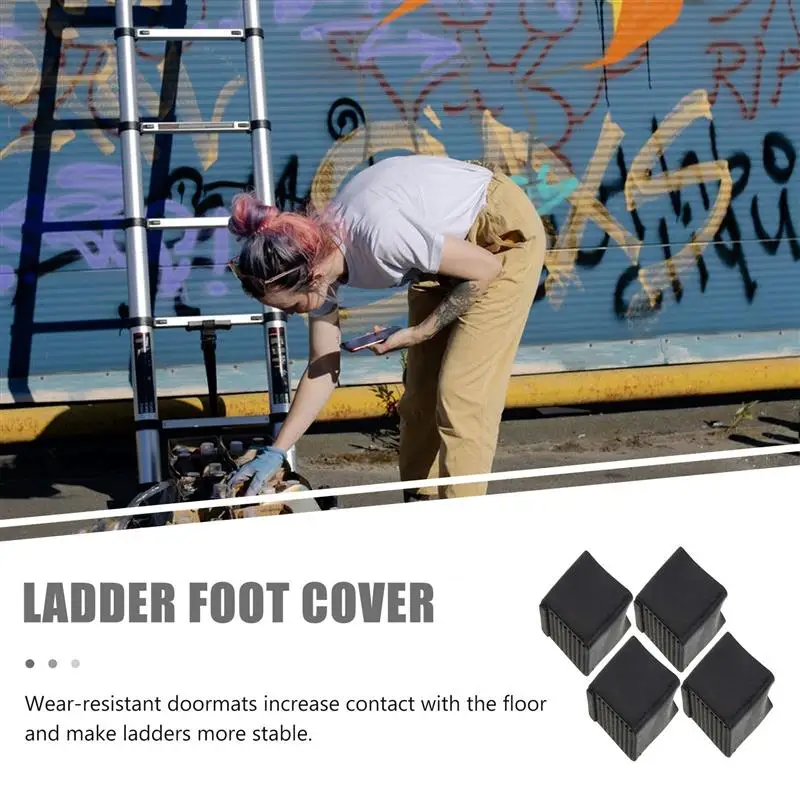 Ladder Feet Rubber Pads Covers Foot Pad Non Leg Step Protectors Capsfloor Protector Chair Furniture Extension