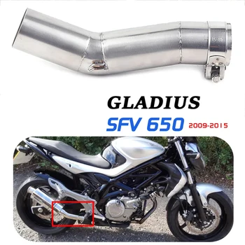 Motorcycle Exhaust Muffler Escape Slip-On Exhaust For Suzuki SFV650 SFV 650 Gladius 2009-2015 Modified Exhaust Middle Pipe