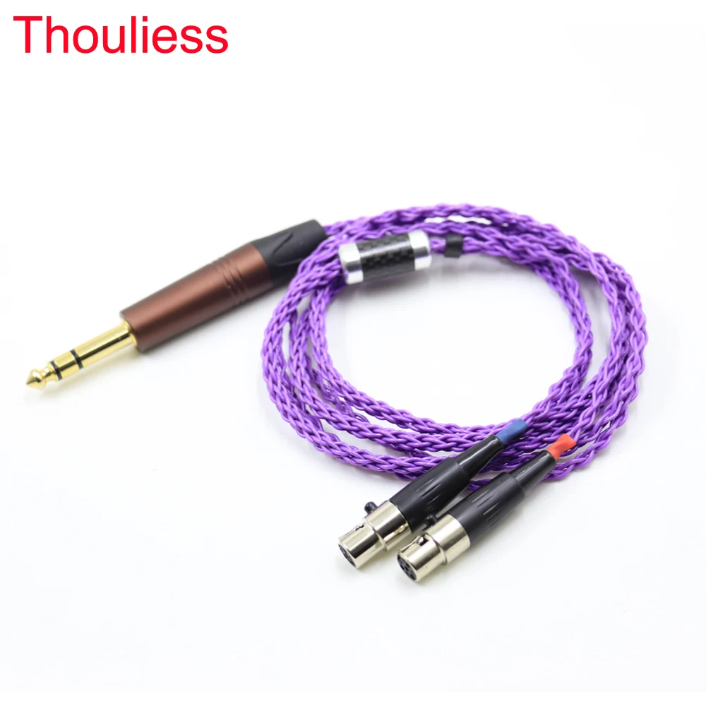 

Purple 2.5/3.5/4.4mm/XLR 6.35MM PLUG Balanced Earphone Headphone Upgrade Cable for Audeze LCD-3 LCD3 LCD-2 LCD2 LCD-4