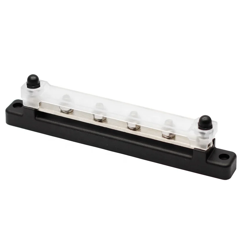 Barra Collettrice A 4 Terminali Barra Collettrice Di Distribuzione Dell'Energia A Terra Con Coperchio Per Rimorchio Pick-Up Per Auto Marine Auto Rv Bo