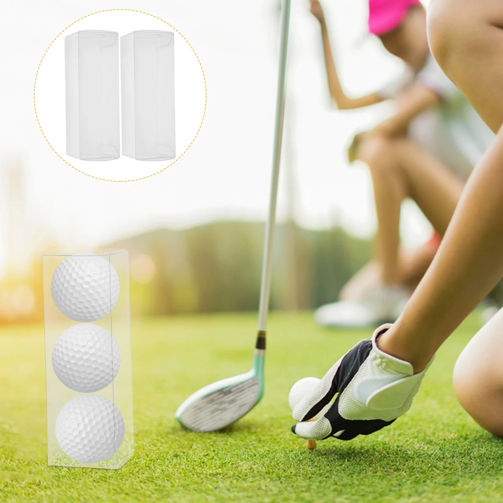 

Golf Balls Storage Boxes 3Pcs Golf Balls Display Case Home Shop Golfs Ball Carrier Box Small Ball Carrying Holder Golf Balls