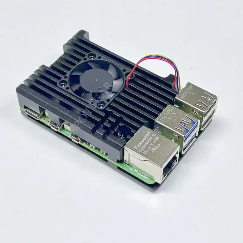 Raspberry pi Alumínio Case com Opção Ventilador Pwm Caixa do Metal - Imagem 3