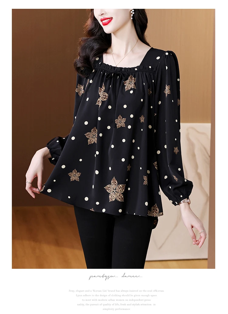 Loose Clothes Women 2024 Autumn Elegant Office Lady Button Shirts Casual Retro Vintage Ruffles Tunic Peplum Belly Tops Blouses
