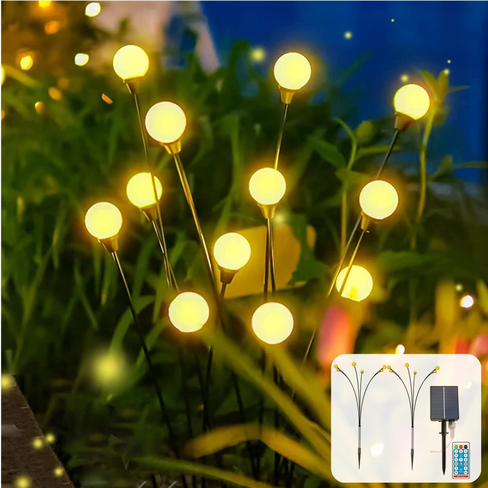 LED Solar Firefly Lights Solar Powered Firefly String Lights Outdoor