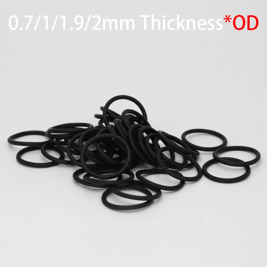 

29/30/31/32/33/34/35/36/37/38/39/40/41/42/43mm OD 2mm Thickness CS Black NBR Oring Rubber Round Washer Oil Seal o링 Gasket O Ring