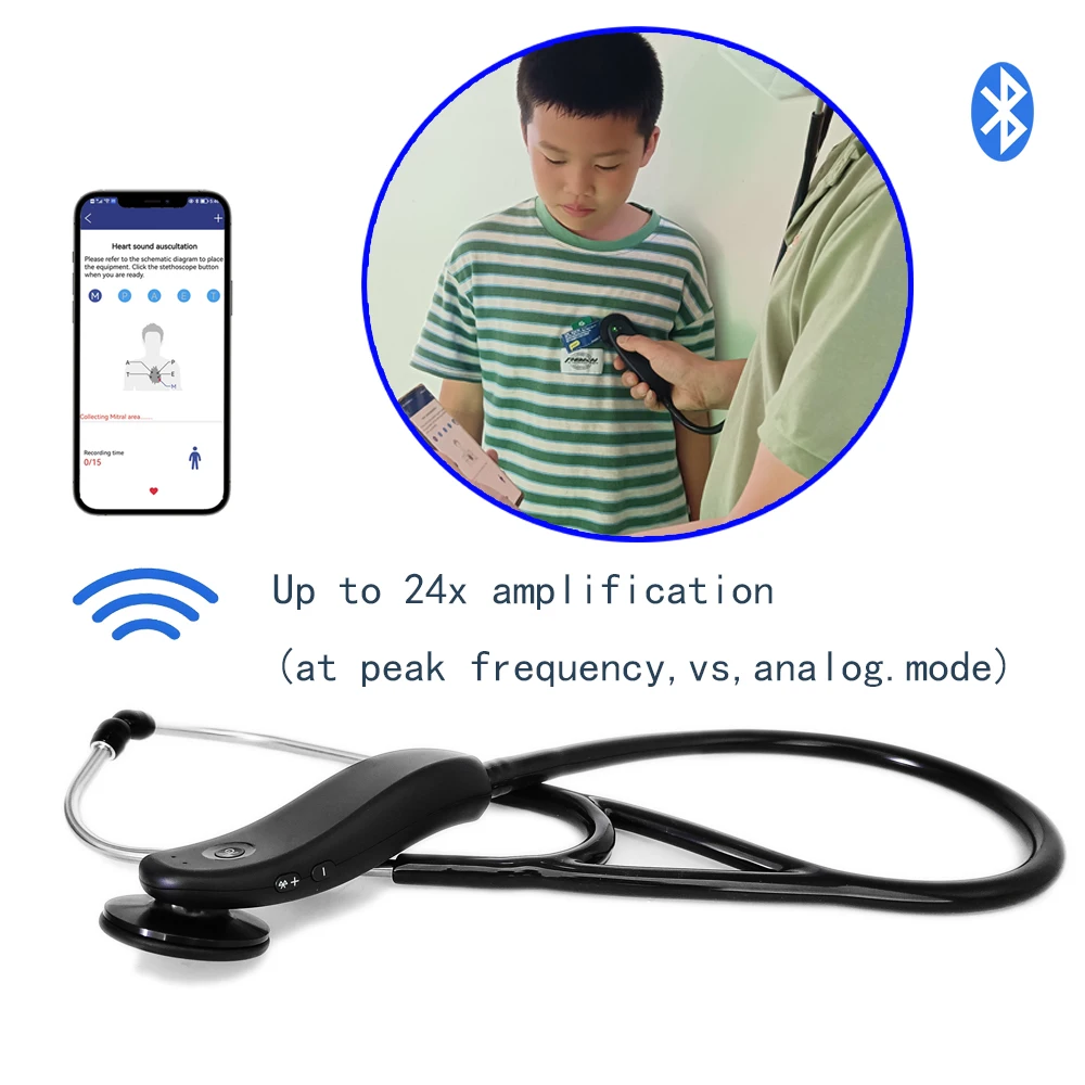 Laser customizable latest Bluetooth digital stethoscope wireless intelligent electronic stethoscope