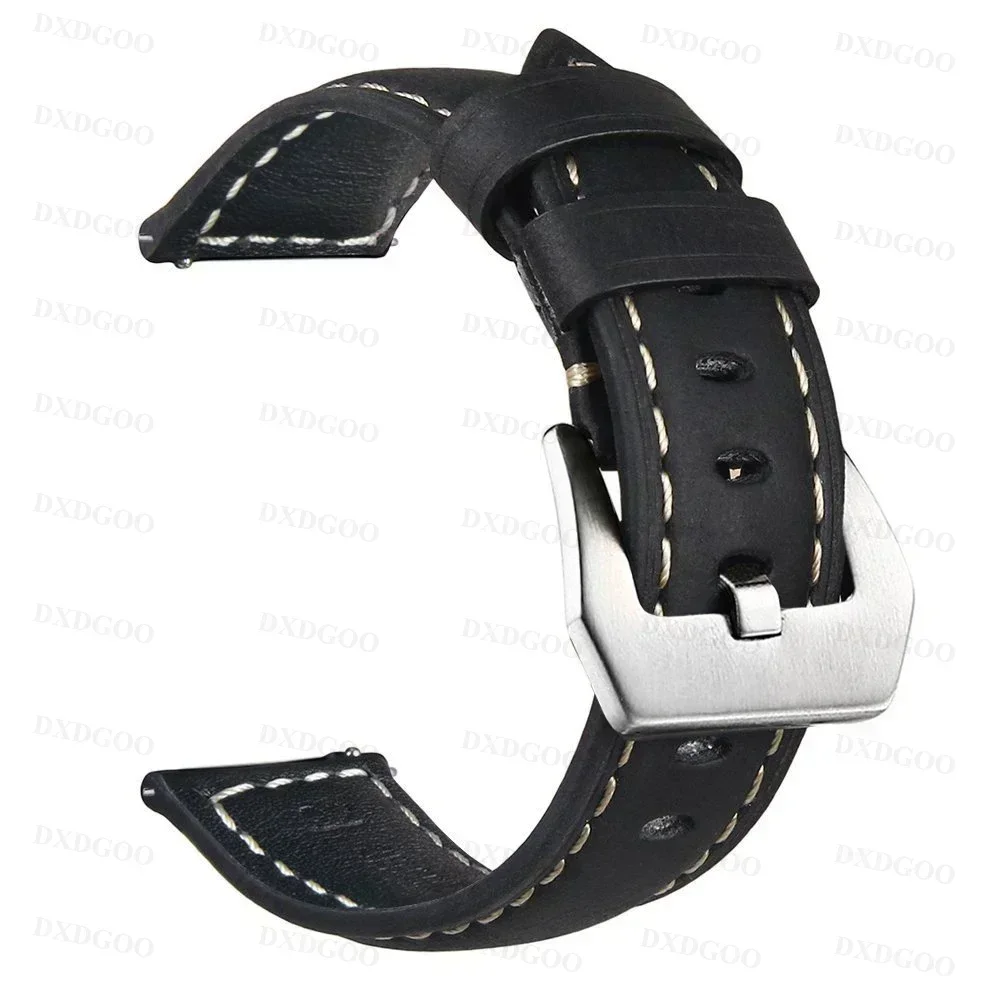 Quick Release Quality Genuine Leather Watchband - Retro Style