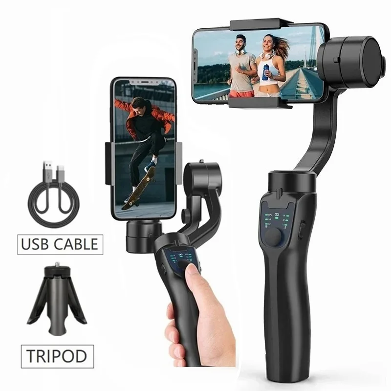 

Anti Shake Video Recording Stabilizer for Xiaomi iPhone Cellphone Smartphone with Tripod Handheld 3-Axis Gimbal Phone Holder