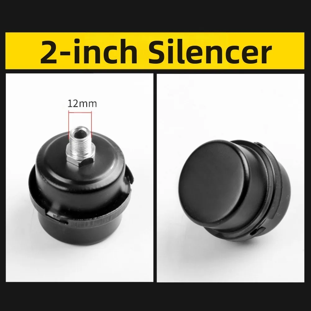 1pcs Plastic Air Compressor Muffler 12.5mm/ 16mm/ 20mm Oil-free Air Compressor Accessories Noise Filter Muffler Black