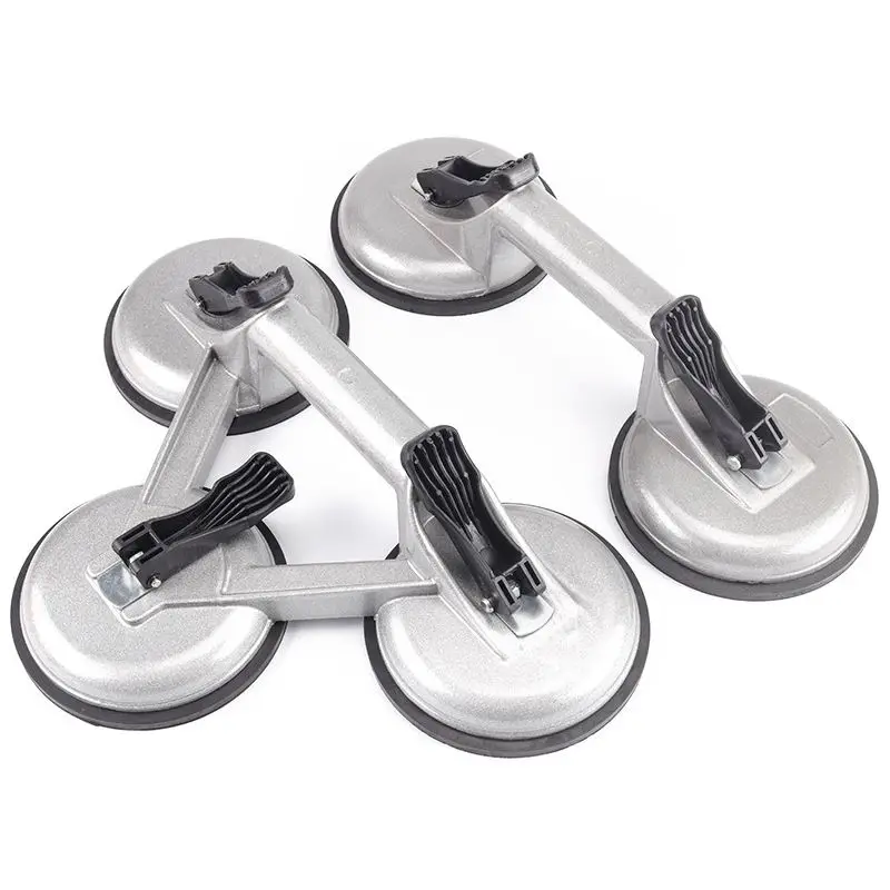 120MM Aluminum Alloy Suction Cup Tiles Powerful Holder Ceramic Tile Class Vacuum Heavy Floor Tile Sucker Two Jaws Handling Tool