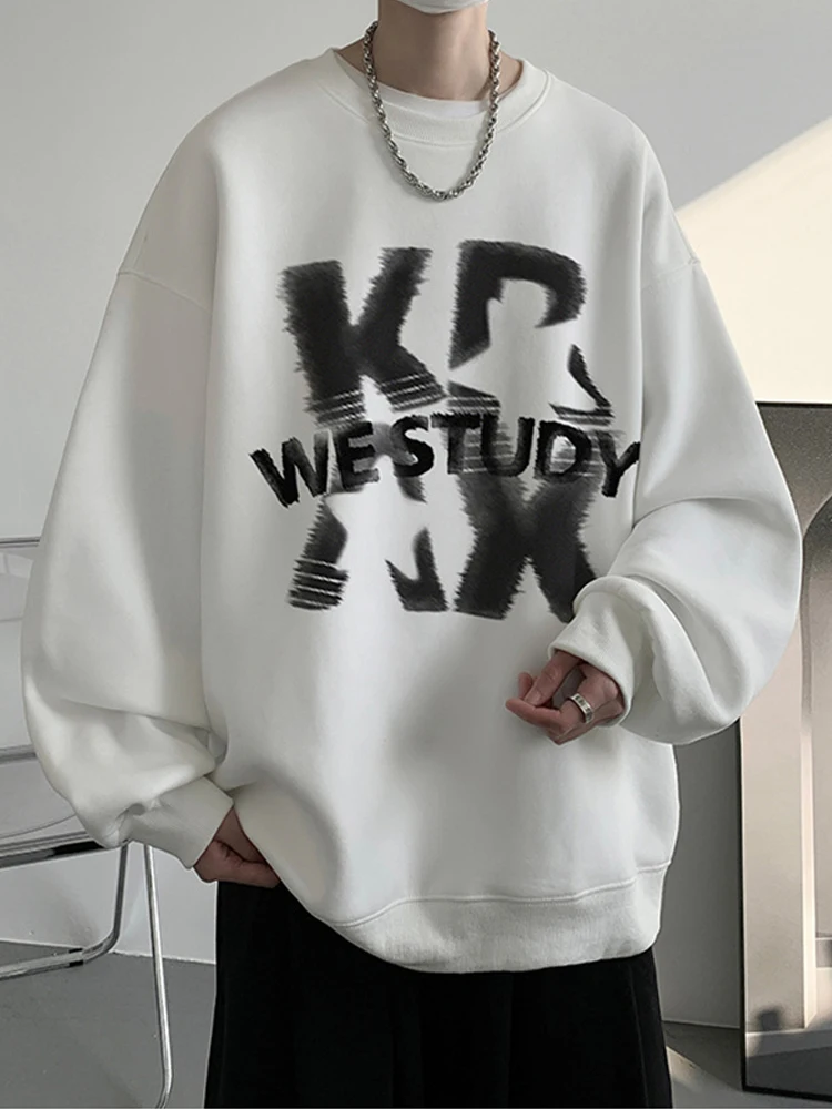 thumbnail image 1 of Sudadera con cuello redondo y letras góticas para hombre, ropa de moda de hip hop, ropa de calle de otoño Y2K, sudaderas con capucha de gran tamaño para hombre, 1 of 5