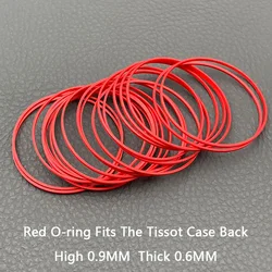 Red Plastic Gasket O - Ring Set (33 - 42MM) - Watch Case Bottom Cover Accessories - 40.5X0.9X0.6MM (Thick 0.6mm 4PCS)
