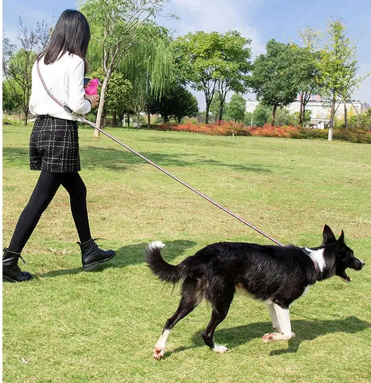 Dog Leash Hands Free Leashes for Dog Walking Reflective adjustable Dogs Leash Explosion-proof Dogs Leashes Chain Pet Supplies dog collar with name