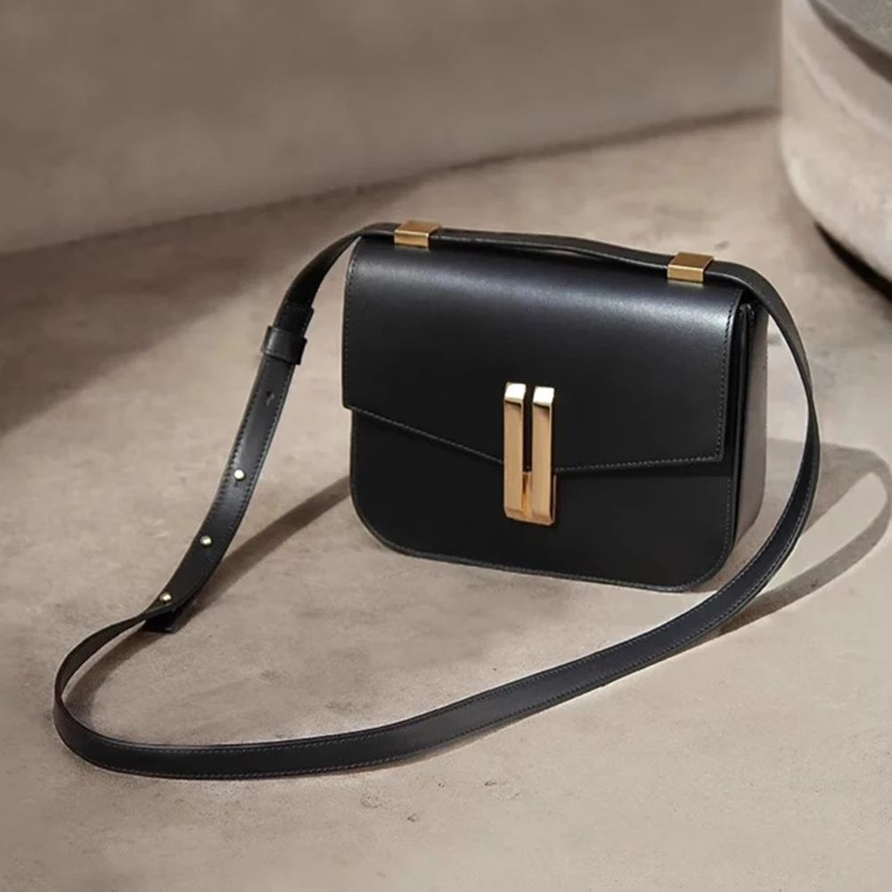 

All-Match Small Square Bag Women PU Leather Crossbody Bag Simple Dating Bag Korean Female Daily Commute Flap Shoulder Handbags