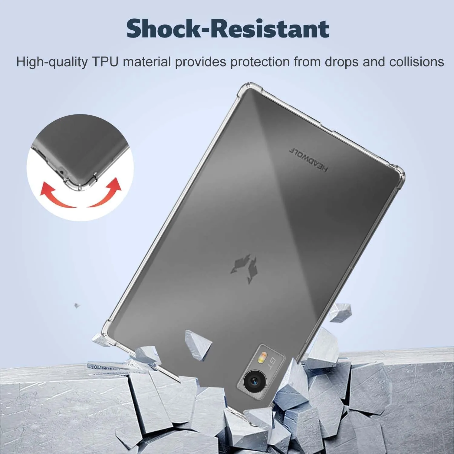 Clear TPU Back Cover with Shockproof Airbags