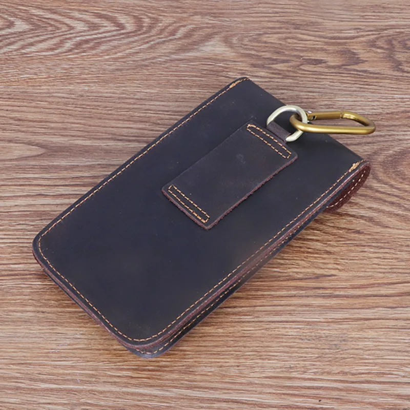 Men's Genuine Leather Waist Bag - Stylish Belt Pouch