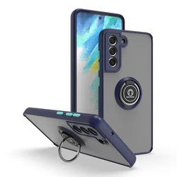 Magnetische Ring Matte Anti-Val Telefoonhoes met Beugelcover
