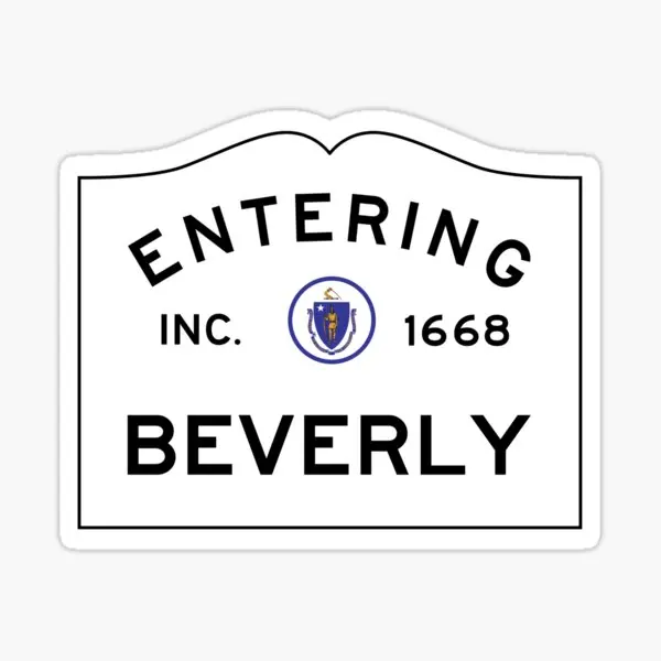 

Entering Beverly Commonwealth Of Massac 5PCS Car Stickers for Background Home Funny Cute Motorcycle Cartoon Window Print